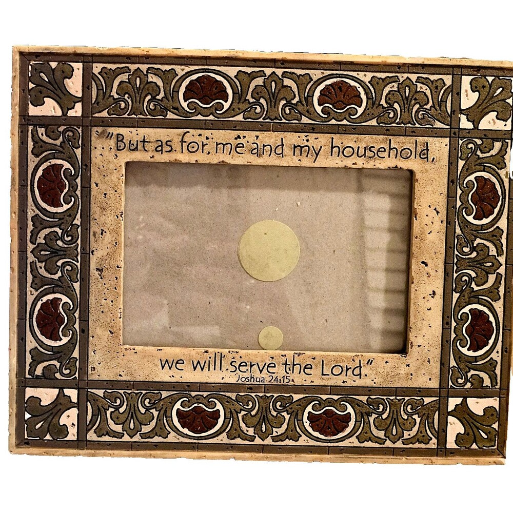 Demdaco by Faith 2006 Bill Stross Vintage Photo Frame Joshua 24:15 3.5x5.5 Photo